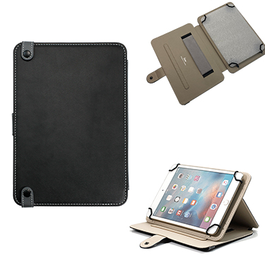 Uolo TabFolio, Universal Folio Case for 7-8 inch Tablet, Black/Grey